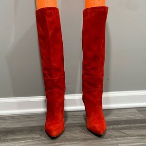 Red Suede Sam Edelman Boots